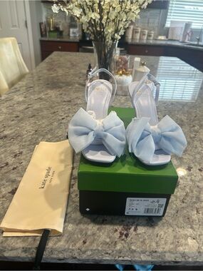 kate spade Pale Blue (Taro Milk) Bow Slingback Heels